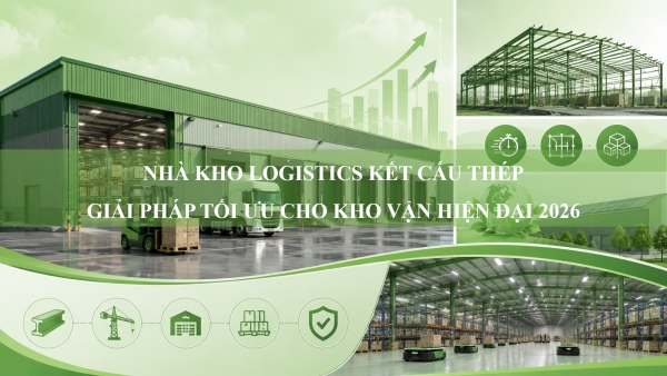 Nhà kho logistics kết cấu thép: Giải pháp tối ưu cho kho vận hiện đại 2026